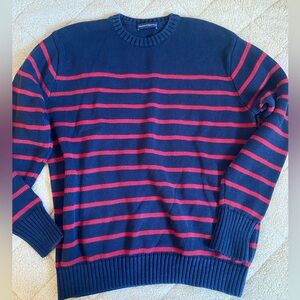 Brandy Melville Navy and Red Striped Sweater